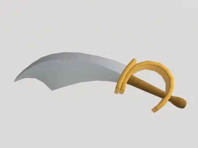 Stylized Low-Poly Blade Low-poly 3D model
