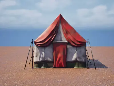 Medieval Tents Asset Pack - Game Ready Low-poly 3D model