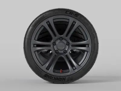 Kansei Neo Rims with Nankang Sportnex CR-S Semi Slick Tires 3D model