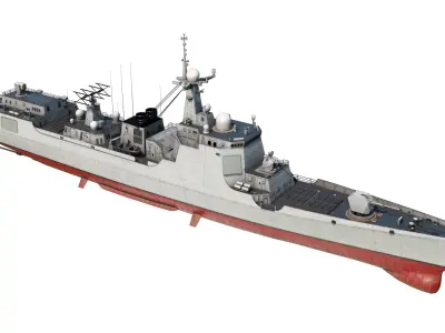 Type052D Chinese Navy Type 052D Destroyer PLAN LvyangIII class Low-poly 3D model