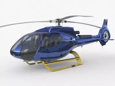 Airbus H130 High Detail 3ds max Vray 3D model