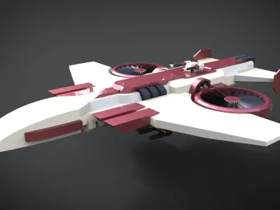 Assault Gunship Low-poly 3D model