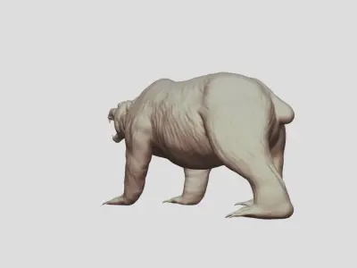 Growling Grizzly Bear Free 3D print model