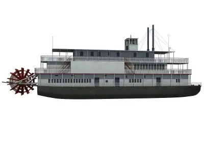 Old Steam Boat 3D model