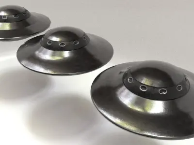 Alien Spaceship Low-poly 3D model