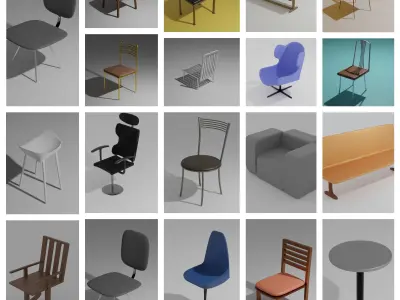 Mega Furniture Pack 3D model