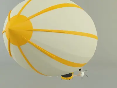 Zeppelin 3d model airship 3D model