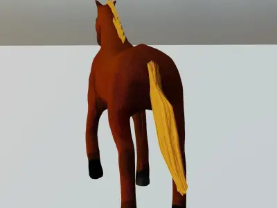 Horse Low-poly 3D model