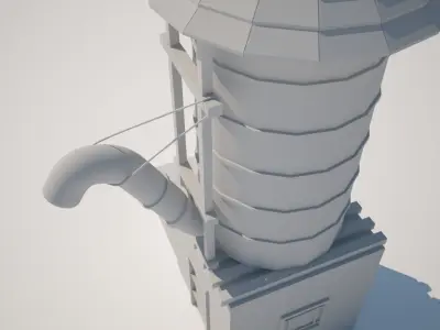 OLD WATER TANK 3D model