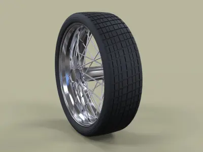 Wheel with spokes 3D model