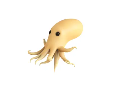 Cartoon Octopus v004 3D model