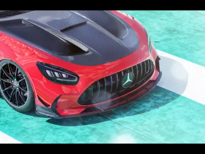 Realistic Helipad In Snowy Mountains 3D model