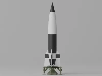 WW2 V2 Rocket Missile 3D model