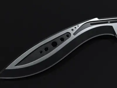 M48-kurki-Knife Low-poly 3D model