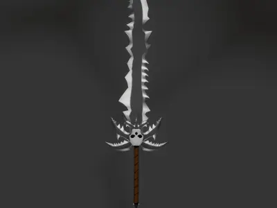 Fantasy sword Free low-poly 3D model