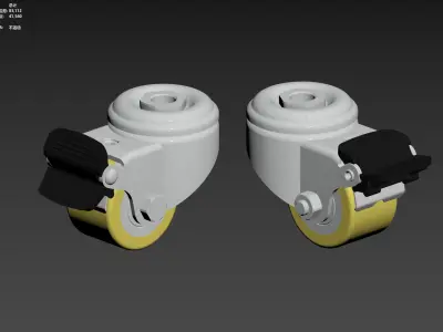 Caster wheels 3D model