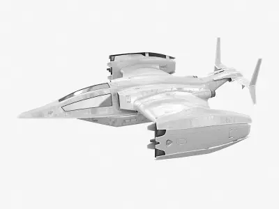 Spaceship fighter jet 3D model