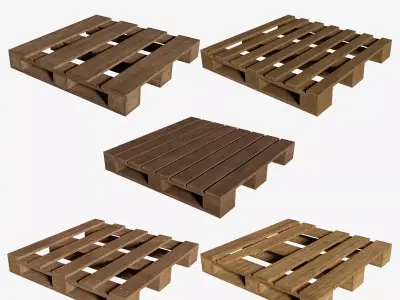 Pallets Wood Series Fiber Relics Content Group3 N1-5 3D model