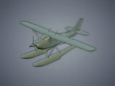 Cessna Collection plane and boat in water 