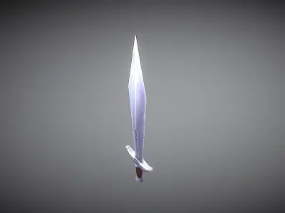 Runic Sword hand-painted asset Low-poly 3D model