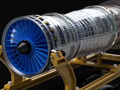 PRATT and WHITNEY F119 F135 Turbine Jet Engine 3D print model