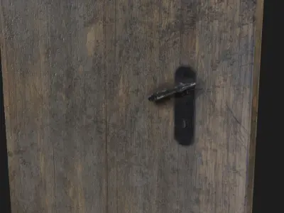 Low poly Medieval Door 3D model Low-poly 3D model