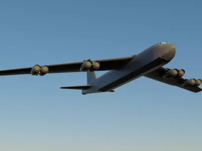 Boeing B-52 Stratofortress Low-poly 3D model