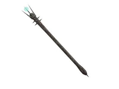 blue orb staff Free 3D model