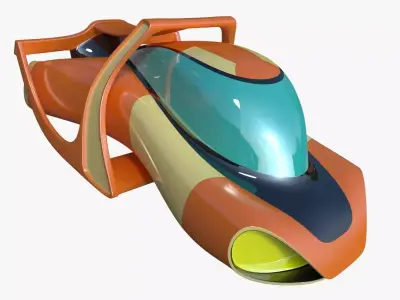 Hover jet car 3D model