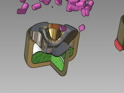 9mm boxer anvil sealer primer mix cup explosive compound braz... Free 3D model