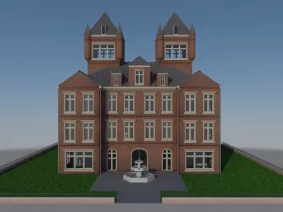 Asylum-Clinic style building 3D model
