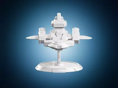 Futuristic Sci Fi Spaceship 3D print model