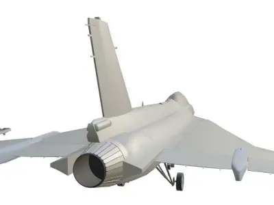General Dynamics F-16XL-2 - The FORGOTTEN F-16 - Low-poly 3D model