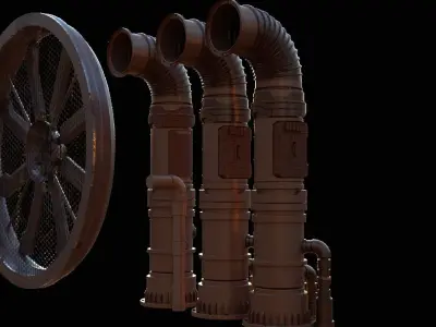 Industrial parts 3D model