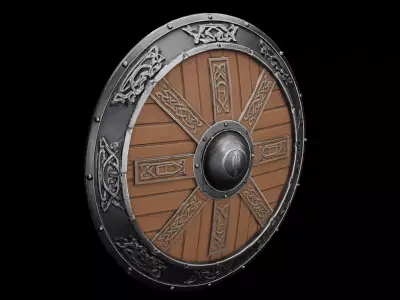 Shield 3D Model Low-poly 3D model purchase