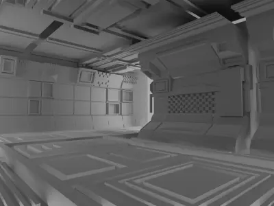 SCI-FI lab 3d model Low-poly 3D model