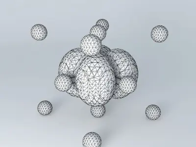 d xy orbital superimposed on an octahedral model Free 3D model
