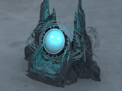 Desert Mirror eclipse rocks 3D model