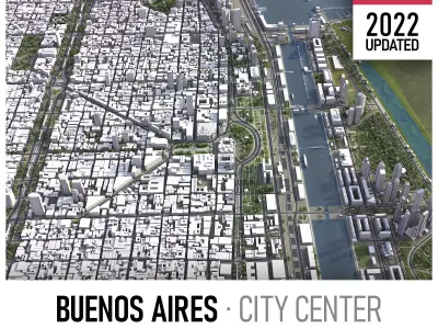 Buenos Aires Low-poly 3D model