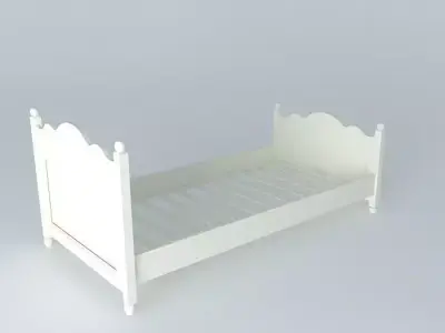 Old fashioned bed Free 3D model