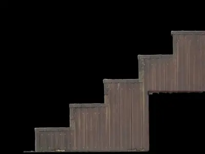 Wooden Staircase 3D model