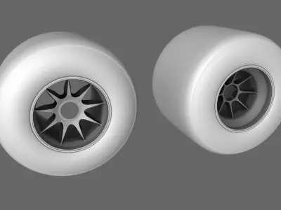 F1 2017 Tire Rim Collection Free low-poly 3D model