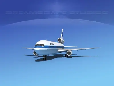 Douglas DC-10 Pan Am 3D model