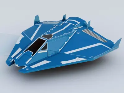 Sci-Fi Spaceship Low-poly 3D model