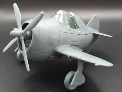 P-47 Thunderbolt  Razorback 3D Printable Egg Plane 3D print model