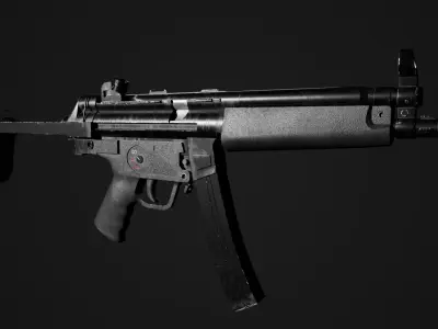 MP5 Full detailed 4K textures 3D model