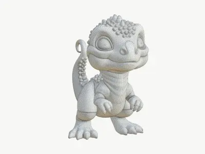 Cartoon Cute 3D Dinosaur 3D model
