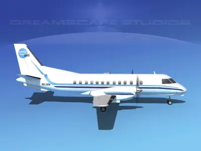 SAAB SF340 Swede Air 3D model