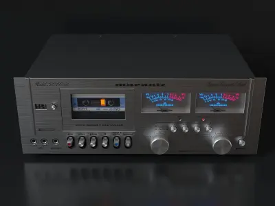 Vintage stereo cassette deck 15 3D model