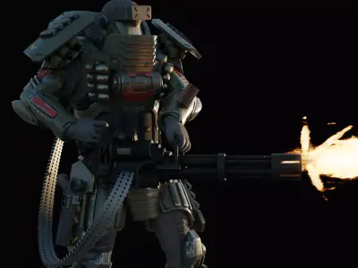 Heavy Juggernaut Armor 3D model